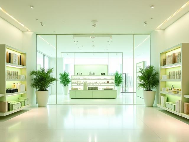 Gleaming, spotless retail space entrance at Telford Shopping Centre after cleaning.