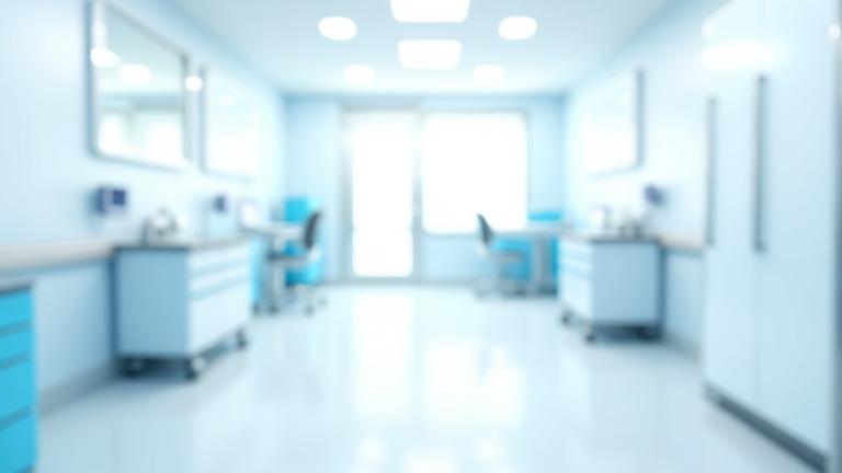 Spotlessly clean medical examination room with modern equipment